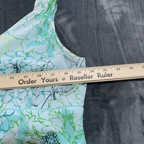 Nine & Co Y2K Babydoll Floral Tank Top So 14 Green Whimsigoth Fairy Grunge Flowy - Picture 10 of 11